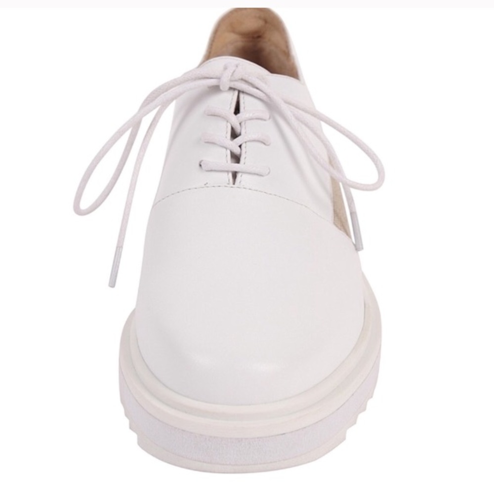 Claetyn Wood Leather Platform Oxford 8.5 EUC